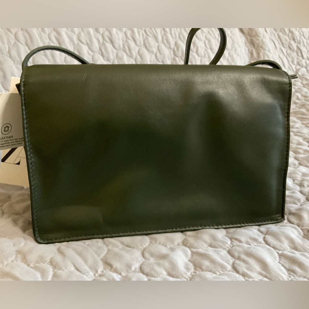Zara Dark Green Leather Bag